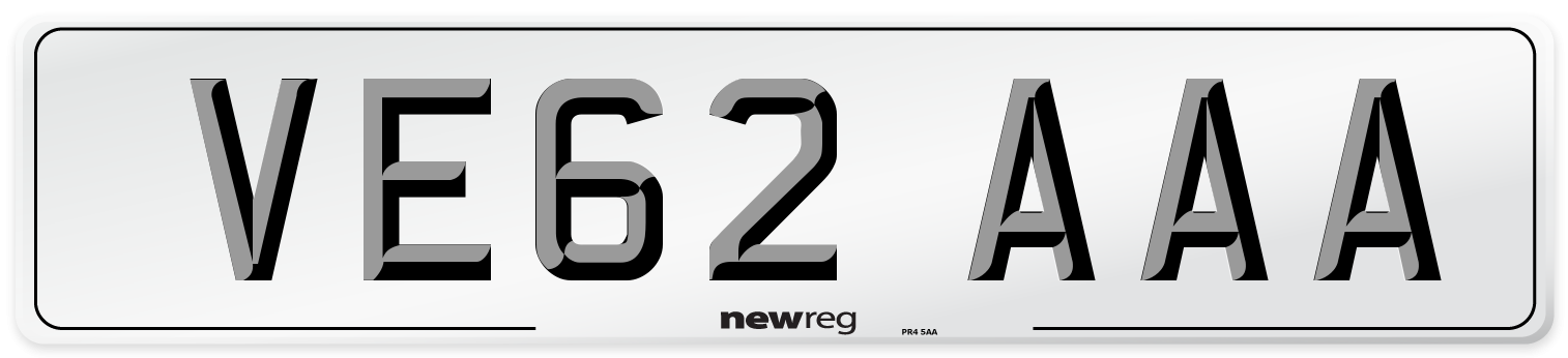 VE62 AAA Number Plate from New Reg